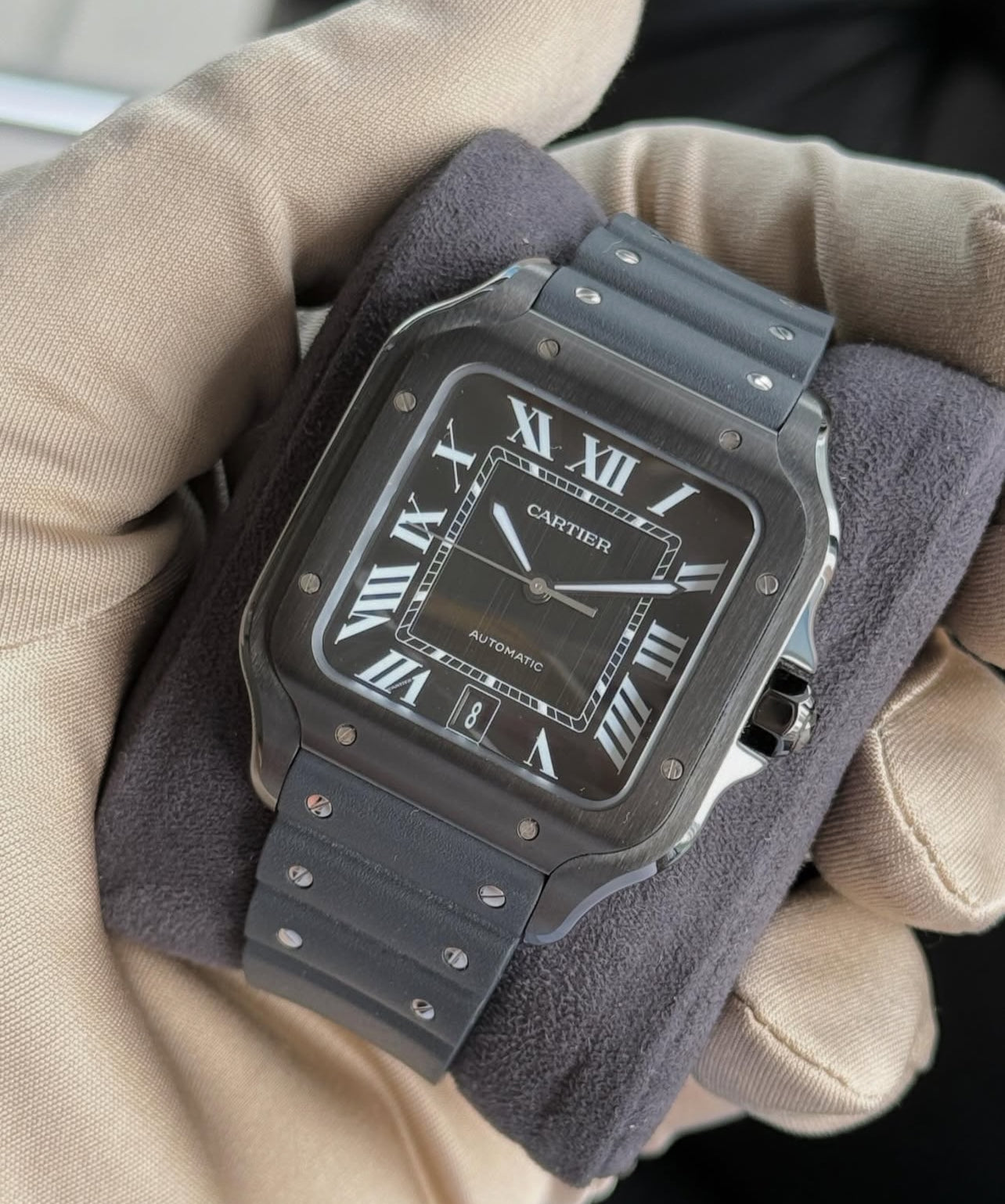 CARTIER SANTOS BLACK LINE