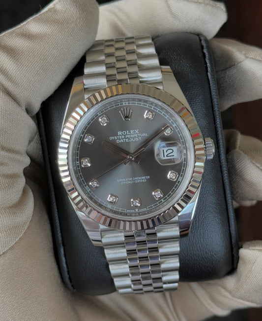 ROLEX DATEJUST JUBILÉE GREY DIAMOND