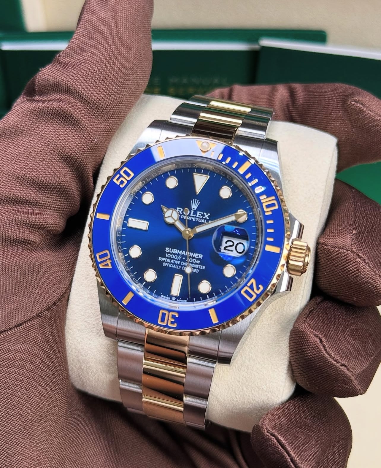 ROLEX SUBMARINER DATE ORO & BLU