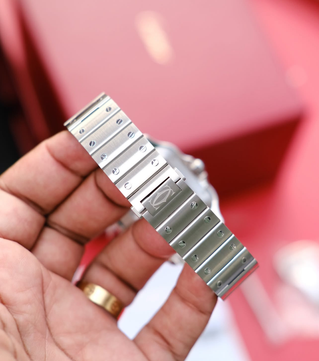 CARTIER SANTOS BLACK/GREY RHODIUM
