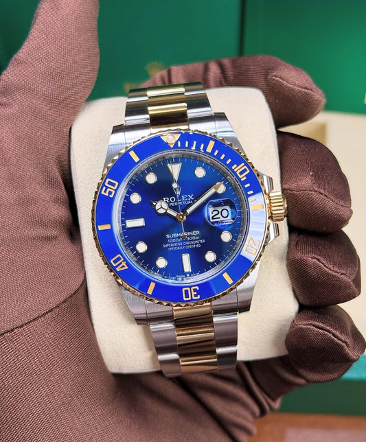 ROLEX SUBMARINER DATE ORO & BLU
