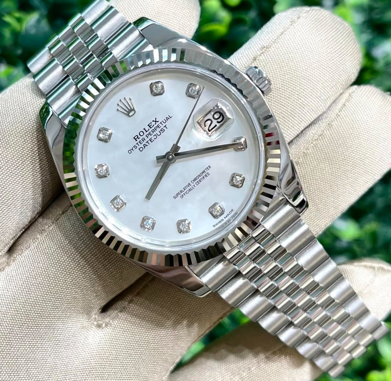 ROLEX DATEJUST JUBILÉE WHITE DIAMOND