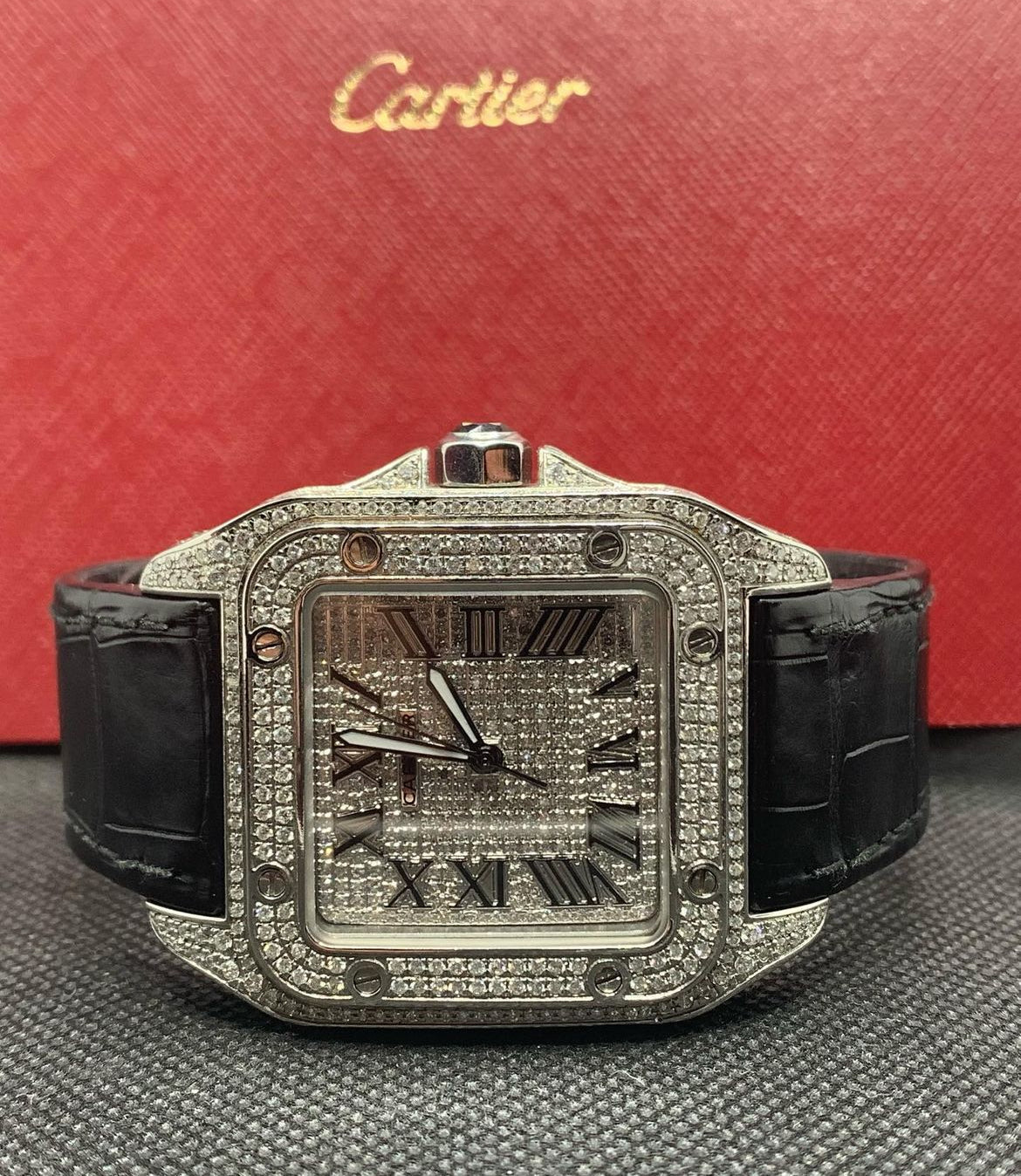 CARTIER SANTOS BLACK DIAMOND