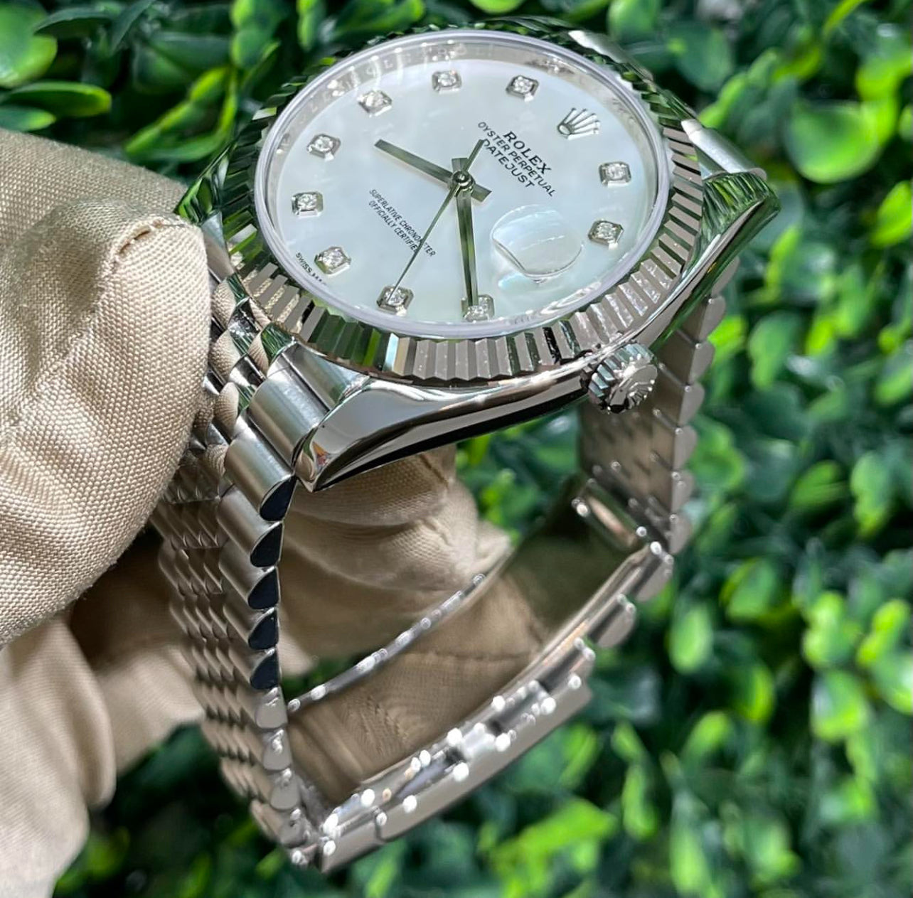 ROLEX DATEJUST JUBILÉE WHITE DIAMOND