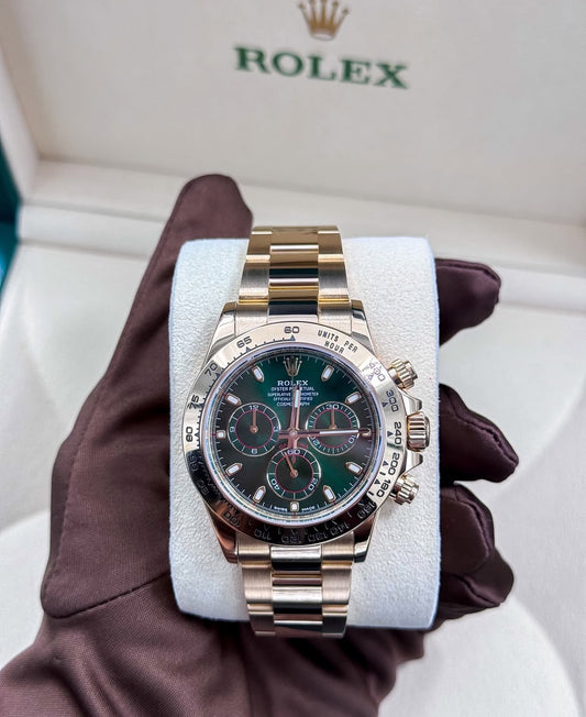 ROLEX DAYTONA GOLD & GREEN