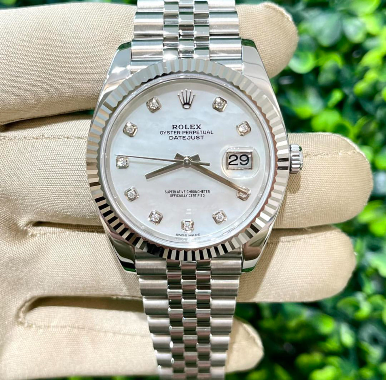 ROLEX DATEJUST JUBILÉE WHITE DIAMOND