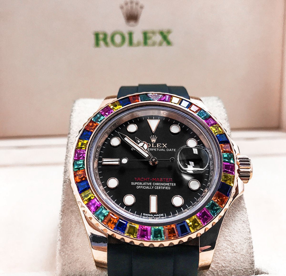 ROLEX YACHT-MASTER OYSTERFLEX RAINBOW