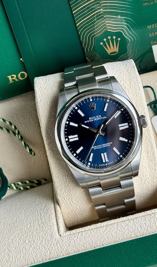 ROLEX OYSTER PERPETUAL BLUE DIAL