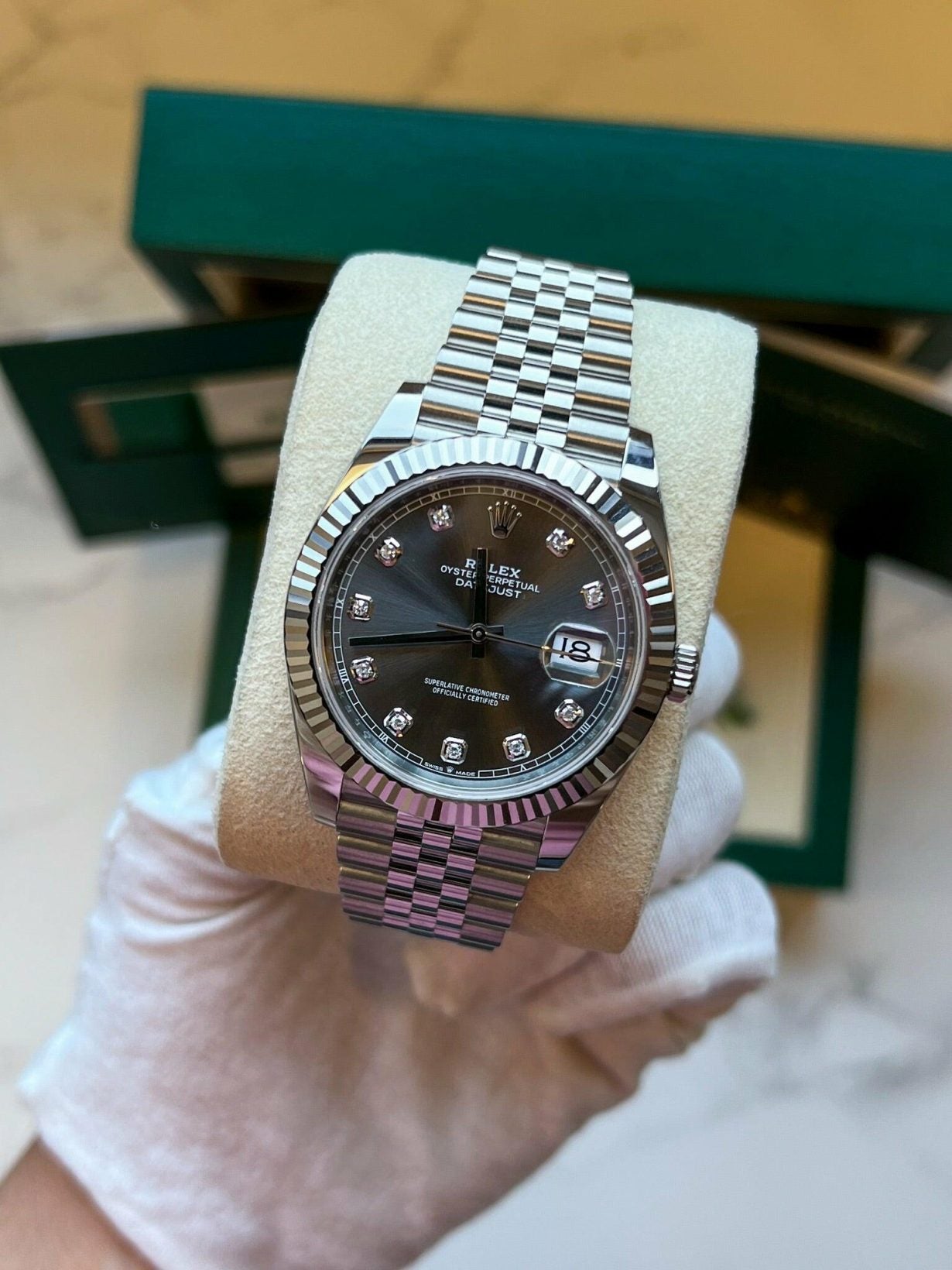 ROLEX DATEJUST JUBILÉE GREY DIAMOND