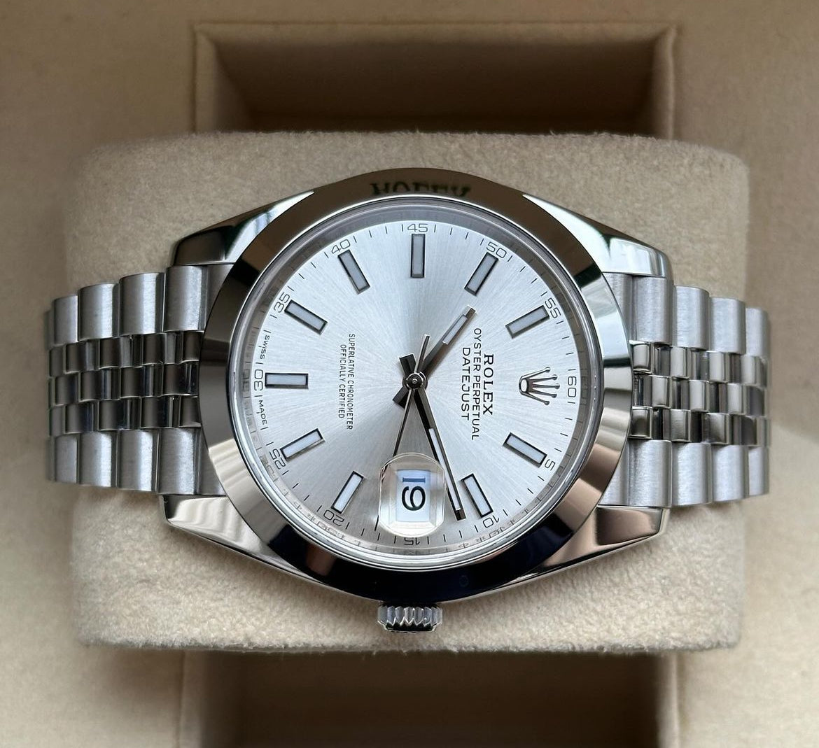 ROLEX DATEJUST JUBILEE SILVER DIAL