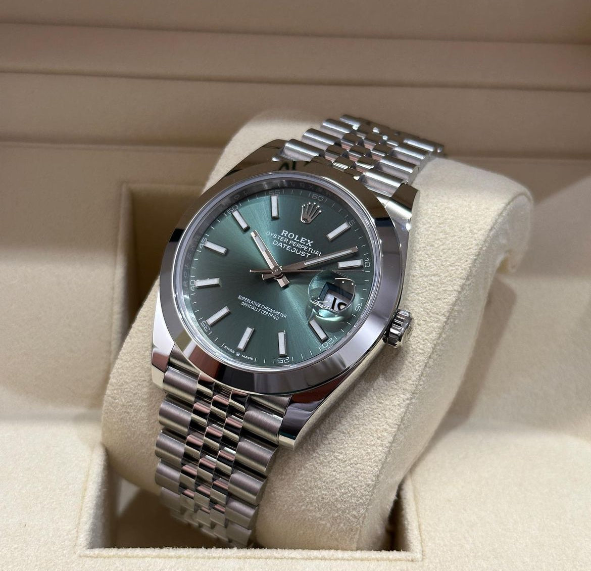 ROLEX DATEJUST JUBILEE MINT GREEN